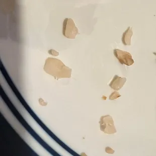 a piece of bread on a plate