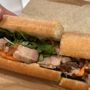 Banh mi Crispy Pork Belly