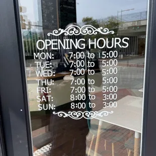 Store hours