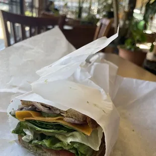 Veggie sandwhich on Rye!