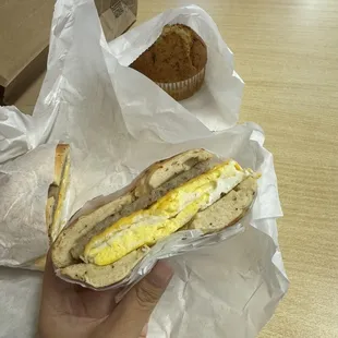 sunrise bagel + poppyseed muffin