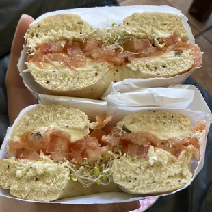 Onion bagel &amp; lox