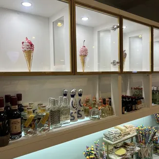 an ice cream shop counter