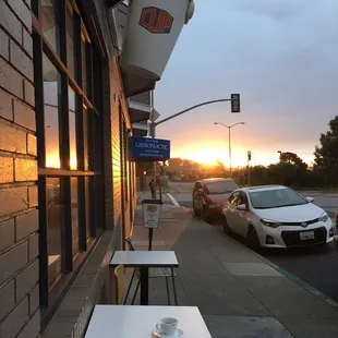 6am sunrise cup of coffee at CUP cafe. What a perfect morning