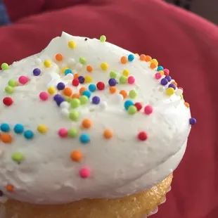 "Everyday birthday" -- the perfect simple cupcake.