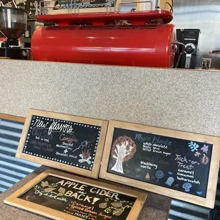 Seasonal menu
