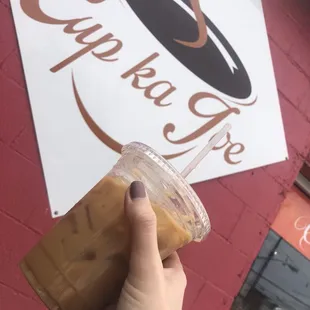 Iced Hazelnut Coffee with Almond Milk