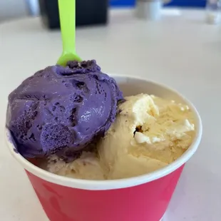 Ube butterscotch lychee