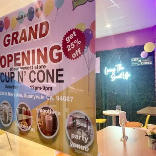 the grand opening of a cup n cone