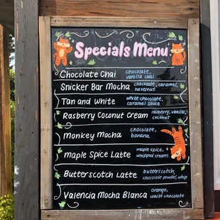 Here&apos;s the Specials Menu!