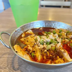 Chicken with chill sauce. Yummy!