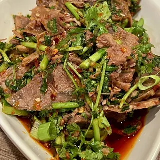 2. Beef with cilantro