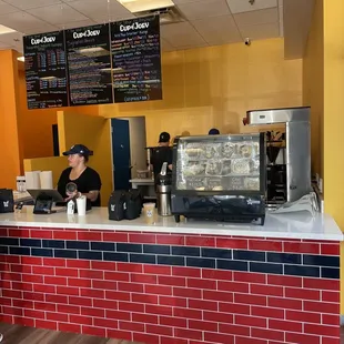 a man sitting at a counter