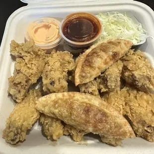 Korean fried chicken sauce on the side