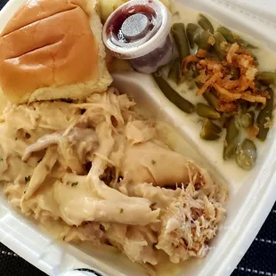 Turkey lunch plate, includes dressing.