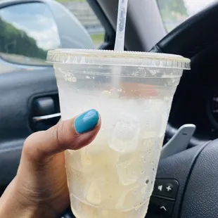 Leftover ice from Shaken Iced Bon Bon