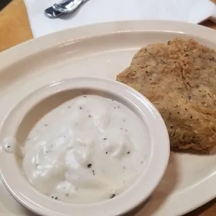Country fried steak with gravy