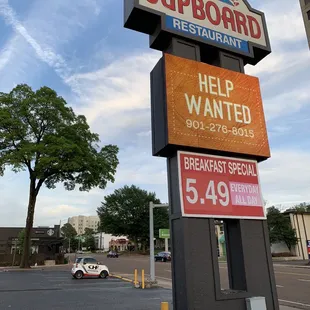 a sign for cupboard restaurant