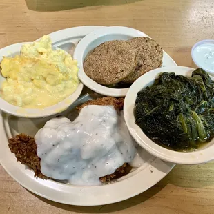 a plate of food on a table