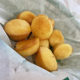 Lil nuggets of love.... Just wish they had real butter on the table.