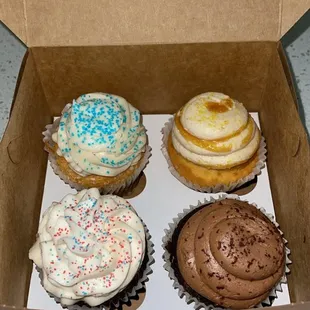 a box of cupcakes