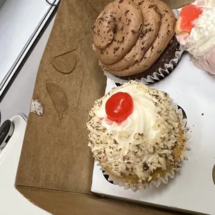 a box of cupcakes