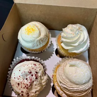 a box of cupcakes
