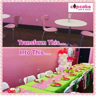 Book us for a small and intimate celebration.