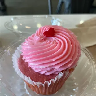 A delicious strawberry cupcake treat for my lovely bride