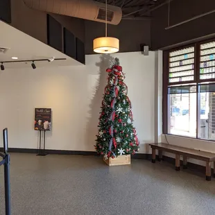 Christmas tree greets you when you walk in.