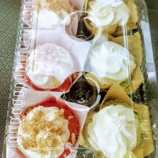 Keylime and Strawberry shortcake cupcakes.