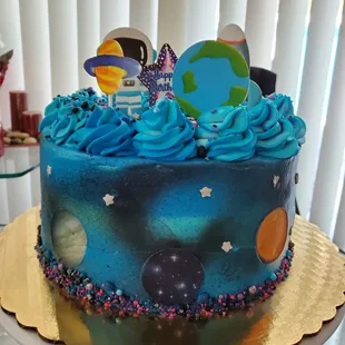 a space themed cake