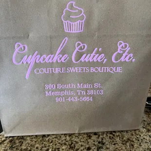 Cute packaging from Cupcake Cutie