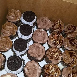 a box of cupcakes