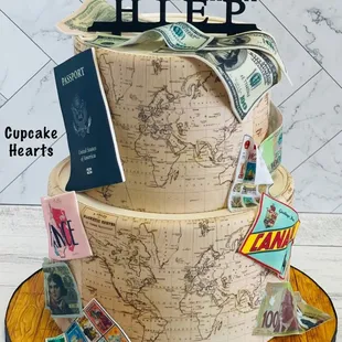 World Traveler Map cake