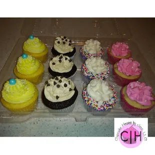 Lemon, cookie dough, confetti, strawberry