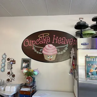 a sign in a bakery