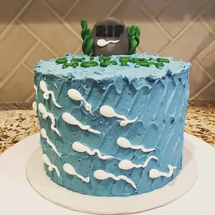 Vasectomy themed cake