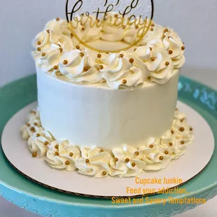 Simple, elegant birthday cake