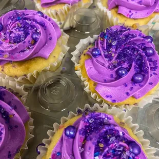 Custom Mini Cupcakes - Purple Theme