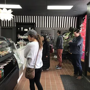 Inside the cupcake store!