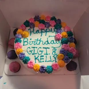 a birthday cake in a box