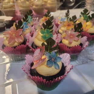 a variety of cupcakes