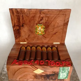 All Edible Cigar Cake for a 40th birthday!