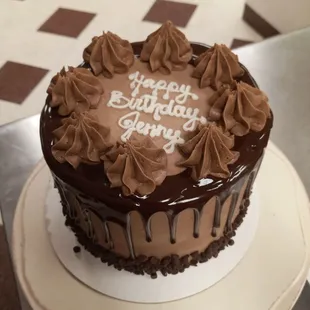 Personalized Chocolate Birthday Cakes