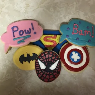 Superhero cookies