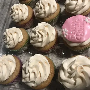 Vegan vanilla cupcakes for my daughter's birthday!