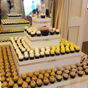 My daughter's beautiful "wedding cake".    They used the big one to "cut the cake". and another big one to freeze for later.