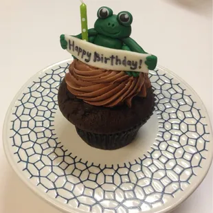 Afternoon Delight cupcake with custom fondant