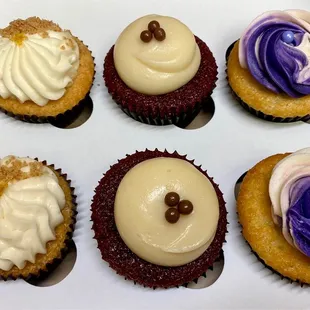 Half dozen large - Lemon creme, red velvet, and vanilla